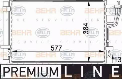HELLA 8FC 351 318-441 - Condensatore, Climatizzatore www.autoricambi360.it