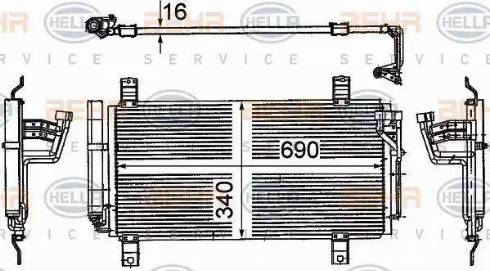 HELLA 8FC 351 318-791 - Condensatore, Climatizzatore www.autoricambi360.it