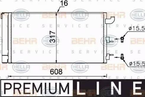HELLA 8FC 351 318-721 - Condensatore, Climatizzatore www.autoricambi360.it