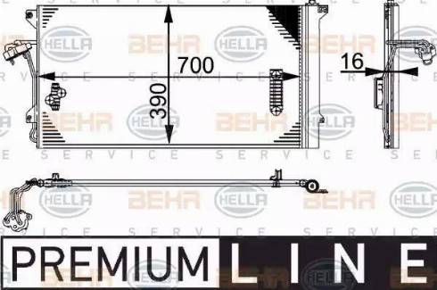HELLA 8FC 351 317-461 - Condensatore, Climatizzatore www.autoricambi360.it