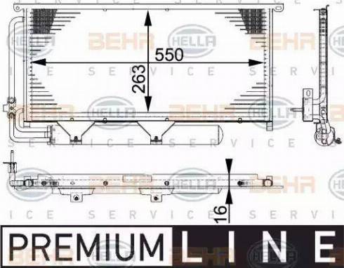 HELLA 8FC 351 317-511 - Condensatore, Climatizzatore www.autoricambi360.it