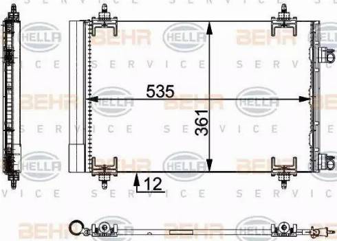 HELLA 8FC 351 317-574 - Condensatore, Climatizzatore www.autoricambi360.it