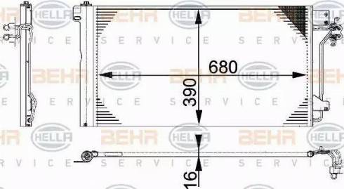 HELLA 8FC 351 317-654 - Condensatore, Climatizzatore www.autoricambi360.it