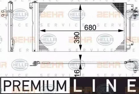 HELLA 8FC 351 317-651 - Condensatore, Climatizzatore www.autoricambi360.it