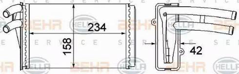HELLA 8FH 351 045-101 - Scambiatore calore, Riscaldamento abitacolo www.autoricambi360.it