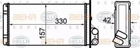 HELLA 8FH 351 308-541 - Scambiatore calore, Riscaldamento abitacolo www.autoricambi360.it