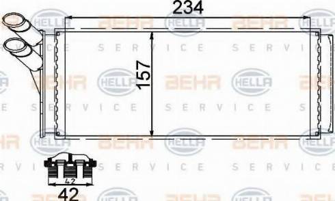 HELLA 8FH 351 311-424 - Scambiatore calore, Riscaldamento abitacolo www.autoricambi360.it
