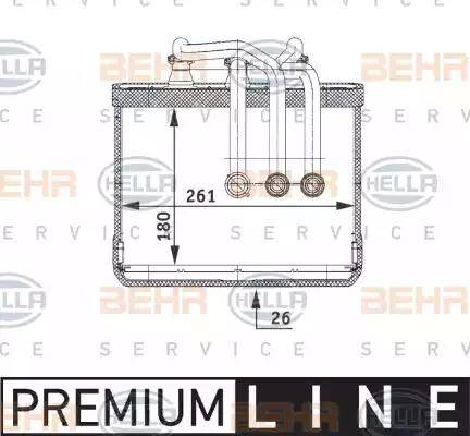 HELLA 8FH 351 311-211 - Scambiatore calore, Riscaldamento abitacolo www.autoricambi360.it