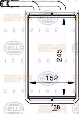 HELLA 8FH 351 313-101 - Scambiatore calore, Riscaldamento abitacolo www.autoricambi360.it