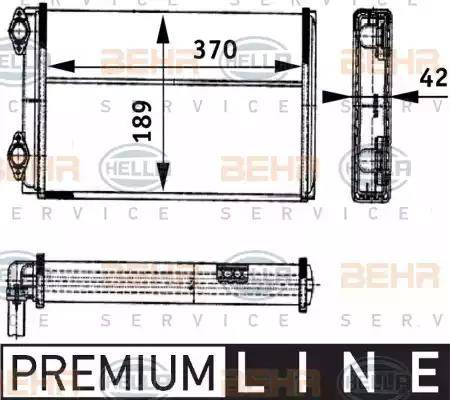 HELLA 8FH 351 312-421 - Scambiatore calore, Riscaldamento abitacolo www.autoricambi360.it