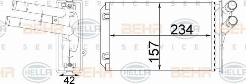HELLA 8FH 351 331-244 - Scambiatore calore, Riscaldamento abitacolo www.autoricambi360.it