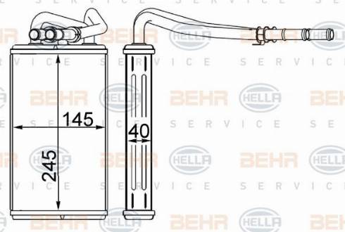 HELLA 8FH 351 333-004 - Scambiatore calore, Riscaldamento abitacolo www.autoricambi360.it