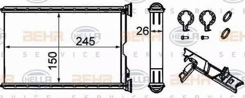 HELLA 8FH 351 333-224 - Scambiatore calore, Riscaldamento abitacolo www.autoricambi360.it