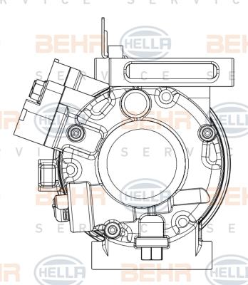 HELLA 8FK 351 008-091 - Compressore, Climatizzatore www.autoricambi360.it
