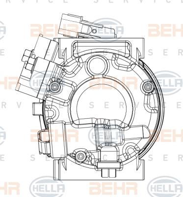 HELLA 8FK 351 008-051 - Compressore, Climatizzatore www.autoricambi360.it