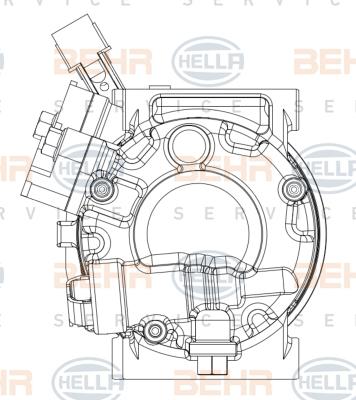 HELLA 8FK 351 008-101 - Compressore, Climatizzatore www.autoricambi360.it