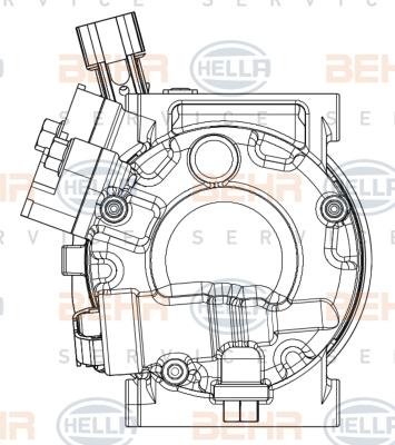 HELLA 8FK 351 008-111 - Compressore, Climatizzatore www.autoricambi360.it