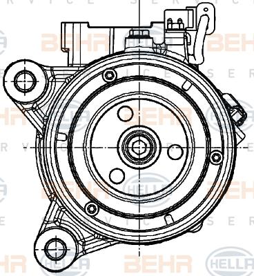 HELLA 8FK 351 007-251 - Compressore, Climatizzatore www.autoricambi360.it