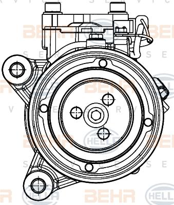 HELLA 8FK 351 007-221 - Compressore, Climatizzatore www.autoricambi360.it
