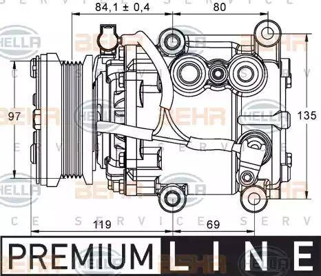 HELLA 8FK 351 113-401 - Compressore, Climatizzatore www.autoricambi360.it