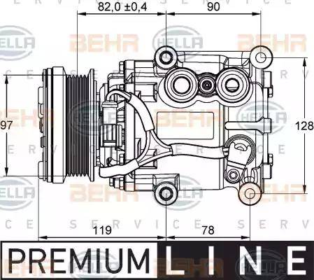 HELLA 8FK 351 113-311 - Compressore, Climatizzatore www.autoricambi360.it
