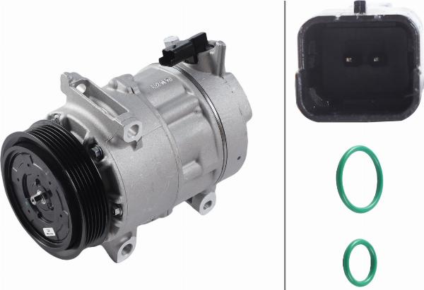 HELLA 8FK 366 200-981 - Compressore, Climatizzatore www.autoricambi360.it