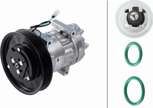 HELLA 8FK 366 200-051 - Compressore, Climatizzatore www.autoricambi360.it