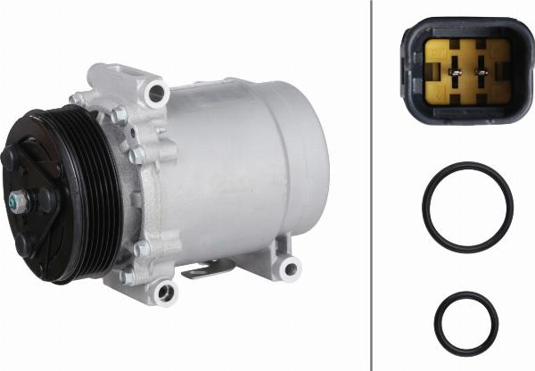 HELLA 8FK 366 201-321 - Compressore, Climatizzatore www.autoricambi360.it