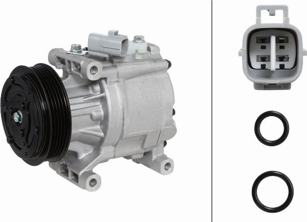 HELLA 8FK 366 201-371 - Compressore, Climatizzatore www.autoricambi360.it