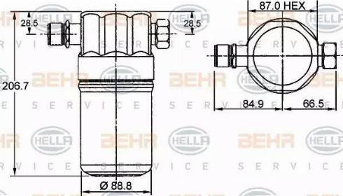 HELLA 8FT 351 192-041 - Essiccatore, Climatizzatore www.autoricambi360.it