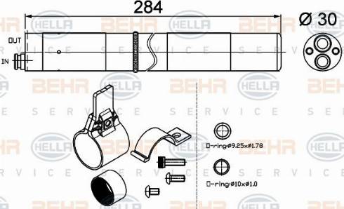 HELLA 8FT 351 200-274 - Essiccatore, Climatizzatore www.autoricambi360.it