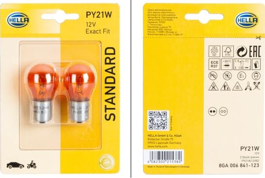 HELLA 8GA 006 841-123 - Lampadina, Indicatore direzione www.autoricambi360.it
