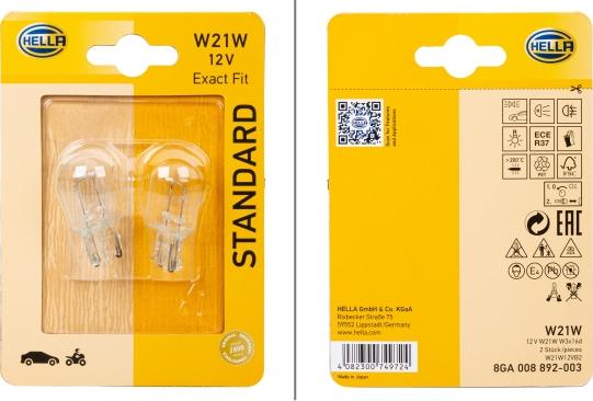 HELLA 8GA 008 892-003 - Lampadina, Indicatore direzione www.autoricambi360.it