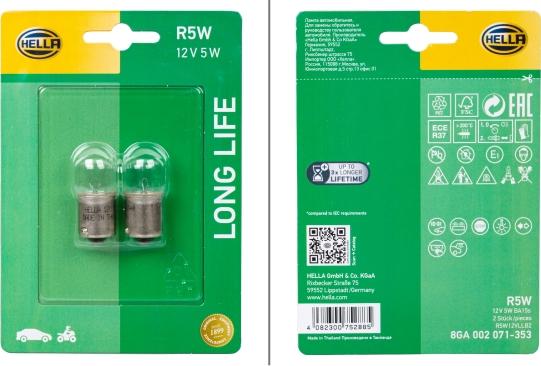 HELLA 8GA002071-353 - Lampadina, Indicatore direzione www.autoricambi360.it