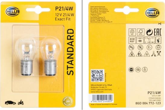 HELLA 8GD 004 772-123 - Lampadina, Luce stop / Luce posteriore www.autoricambi360.it