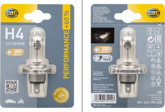 HELLA 8GJ223498-228 - Lampadina, Faro di profondità www.autoricambi360.it