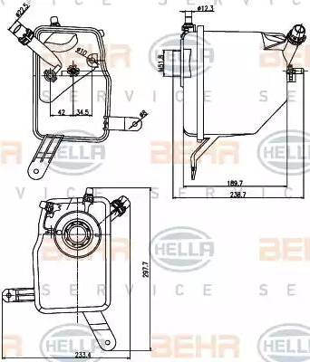HELLA 8MA 376 789-731 - Serbatoio compensazione, Refrigerante www.autoricambi360.it