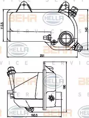 HELLA 8MA 376 789-721 - Serbatoio compensazione, Refrigerante www.autoricambi360.it