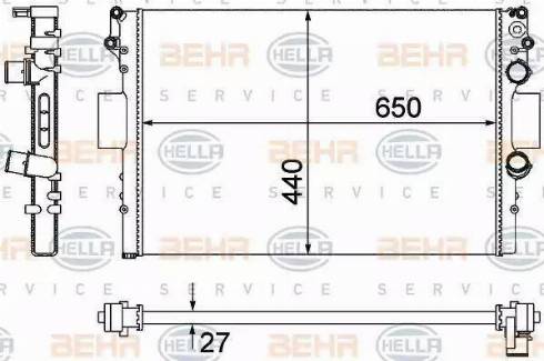 HELLA 8MK 376 900-234 - Radiatore, Raffreddamento motore www.autoricambi360.it