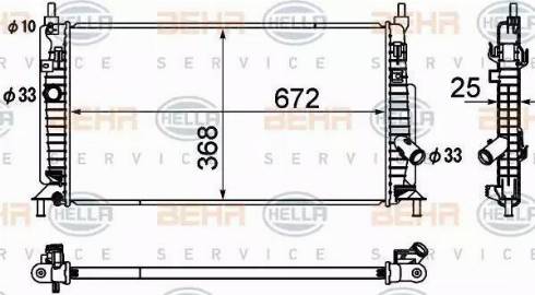 HELLA 8MK 376 790-411 - Radiatore, Raffreddamento motore www.autoricambi360.it