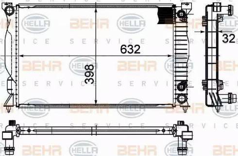 HELLA 8MK 376 790-531 - Radiatore, Raffreddamento motore www.autoricambi360.it