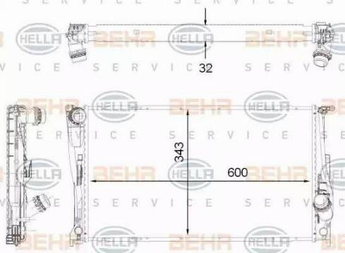 HELLA 8MK 376 792-261 - Radiatore, Raffreddamento motore www.autoricambi360.it