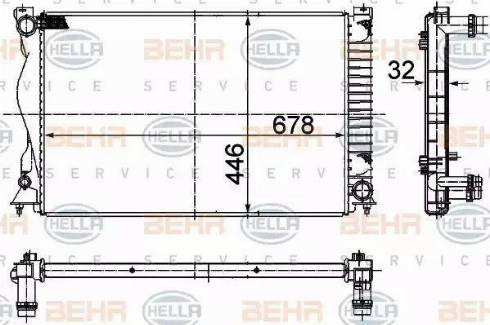 HELLA 8MK 376 749-441 - Radiatore, Raffreddamento motore www.autoricambi360.it