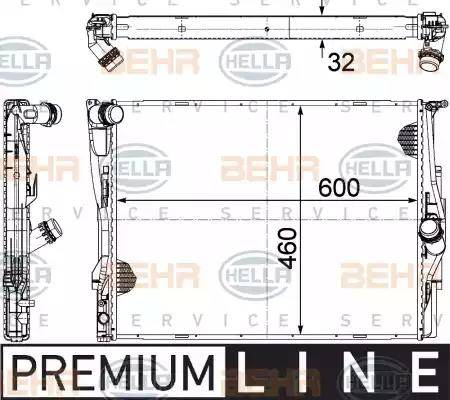HELLA 8MK 376 754-061 - Radiatore, Raffreddamento motore www.autoricambi360.it
