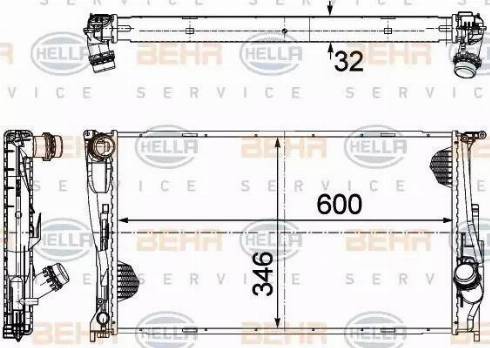 HELLA 8MK 376 754-004 - Radiatore, Raffreddamento motore www.autoricambi360.it