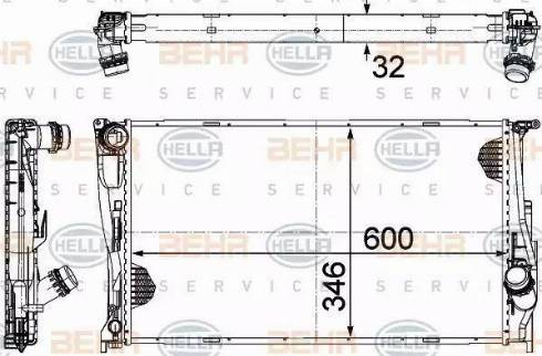 HELLA 8MK 376 754-014 - Radiatore, Raffreddamento motore www.autoricambi360.it