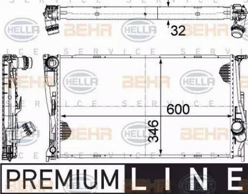 HELLA 8MK 376 754-011 - Radiatore, Raffreddamento motore www.autoricambi360.it