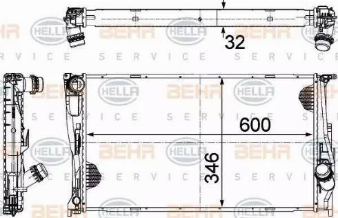 HELLA 8MK 376 754-034 - Radiatore, Raffreddamento motore www.autoricambi360.it