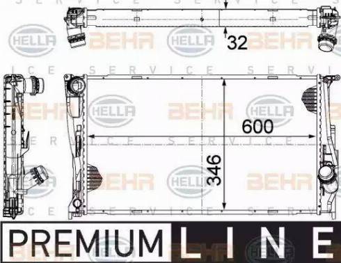 HELLA 8MK 376 754-031 - Radiatore, Raffreddamento motore www.autoricambi360.it