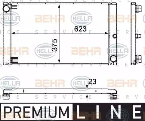 HELLA 8MK 376 754-101 - Radiatore, Raffreddamento motore www.autoricambi360.it